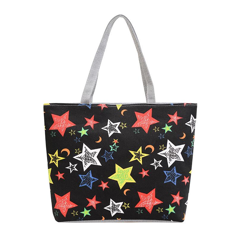 Neue Canvas-Tasche Xinmatai Retro-Damen-Tasche bedruckte Handtasche Tote große Tasche literarische Schulter-Einkaufstasche