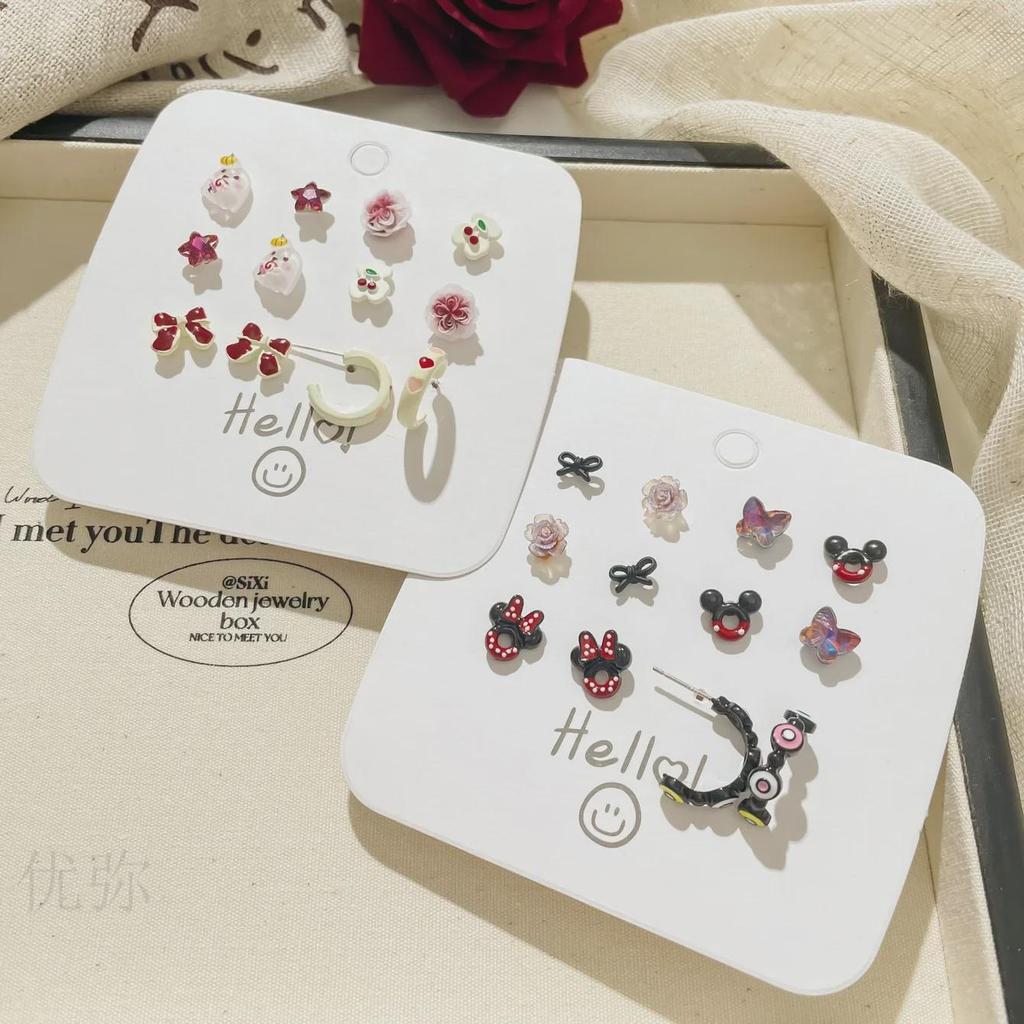 Elegante rote Angora Schleifenohrringe: Exquisites, Süßes, Vielseitiges Accessoire für Herbst und Winter