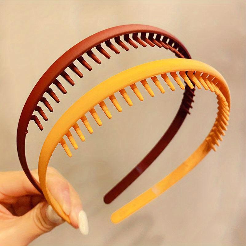 Frauen Einfache Bunte Matte Zahnhaarbänder Gebrochenes Haar Finishing Stirnband Outdoor Haar Hoop Kopfbedeckung Mode Haar Zubehör