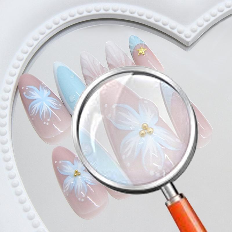 Press on Nail Almond Shaped Fake Nail Glossy Stick on Nail Natural Full Cover False Nail Acrylic Glues on Nail for Women