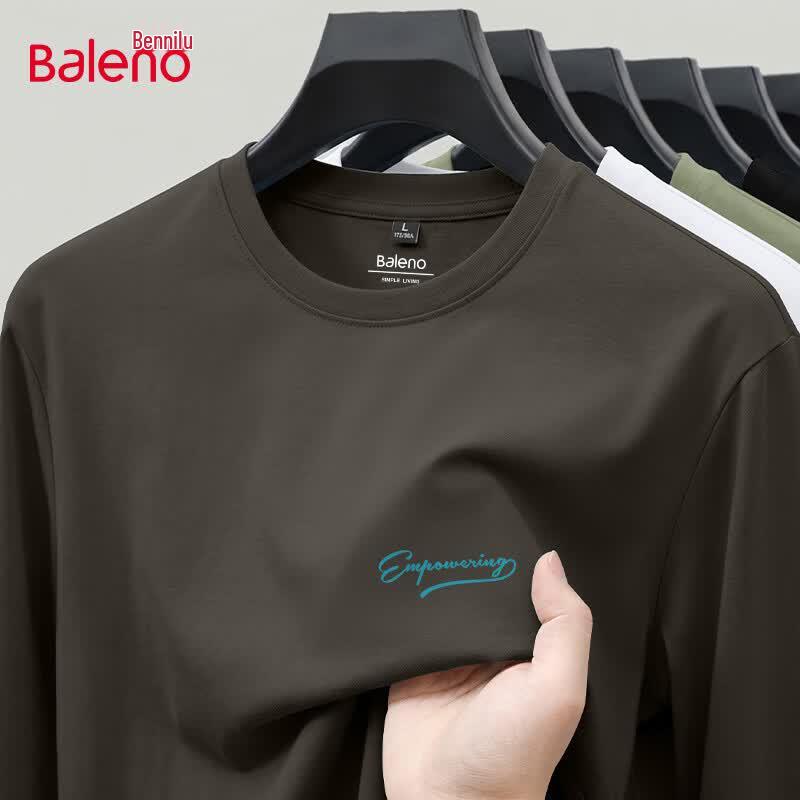 Baleno Men's 220G Pure Cotton Heavyweight Long Sleeve T-Shirt