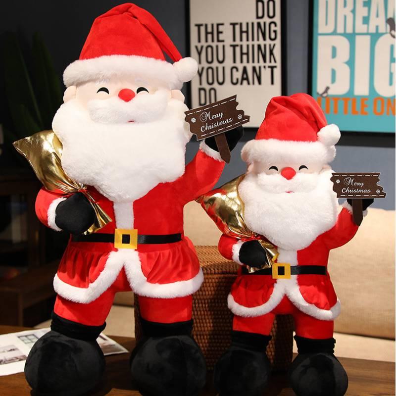Super Großes Weihnachtsmann Plüschtier Mit Weißem Bart Weihnachtsgeschenk Für Kinder Stofftier Großvater Puppe Figuren)
