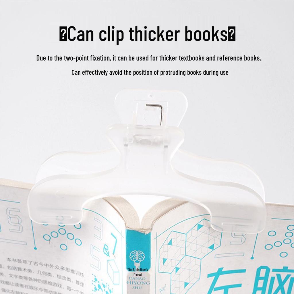 Clear Book Holder & Anti-Page-Turn Clip for Students & Music Sheets