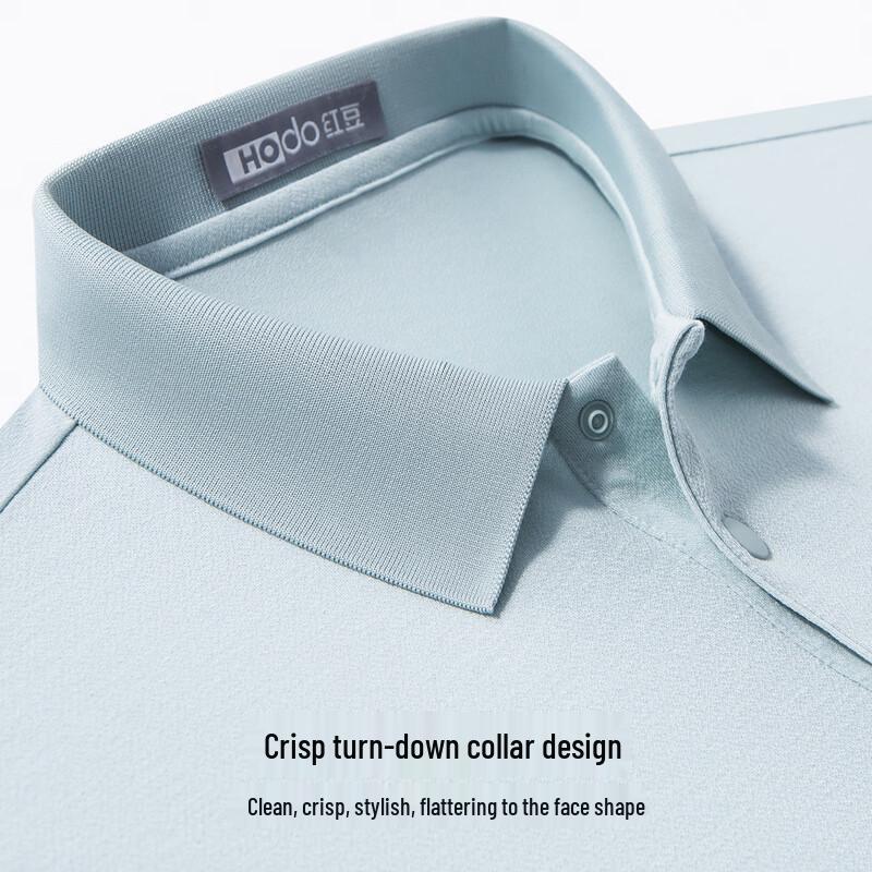 Hodo Linen-Tencel Breathable Short-Sleeve Polo Shirt