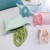 Folding Clothes Rack with Hook Head Round Head Anti-Slip Groove Design Storage Bag Closet Organization Accessory