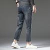 New Spring and Summer Elastic Trend Nine 9 Jeans Men's Wash Elastic Straight Nine-point Pants
