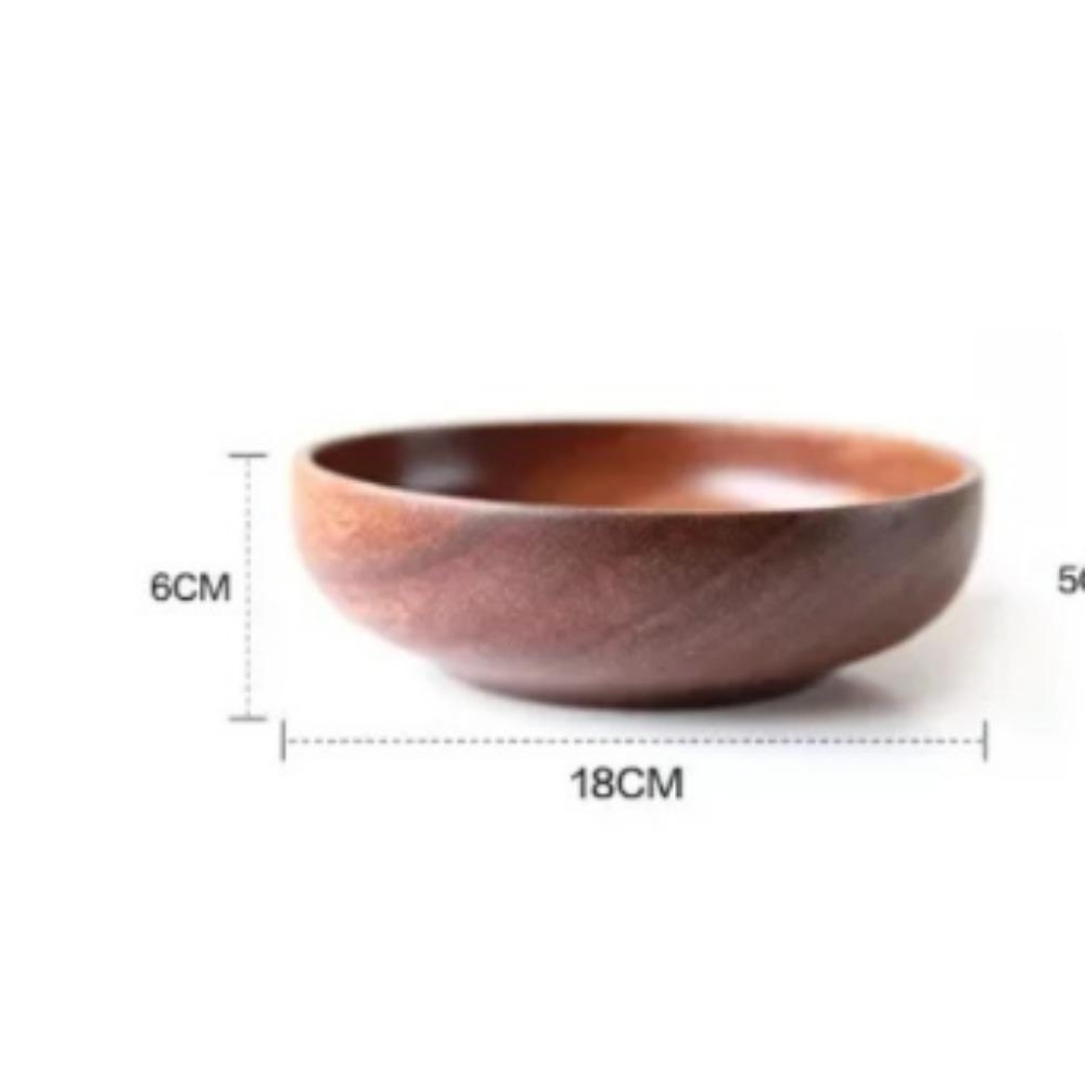 1PC Large soup bowl wood tigela healthy food containers dinner dishes vintage salad rice Japanese style tableware LC 013
