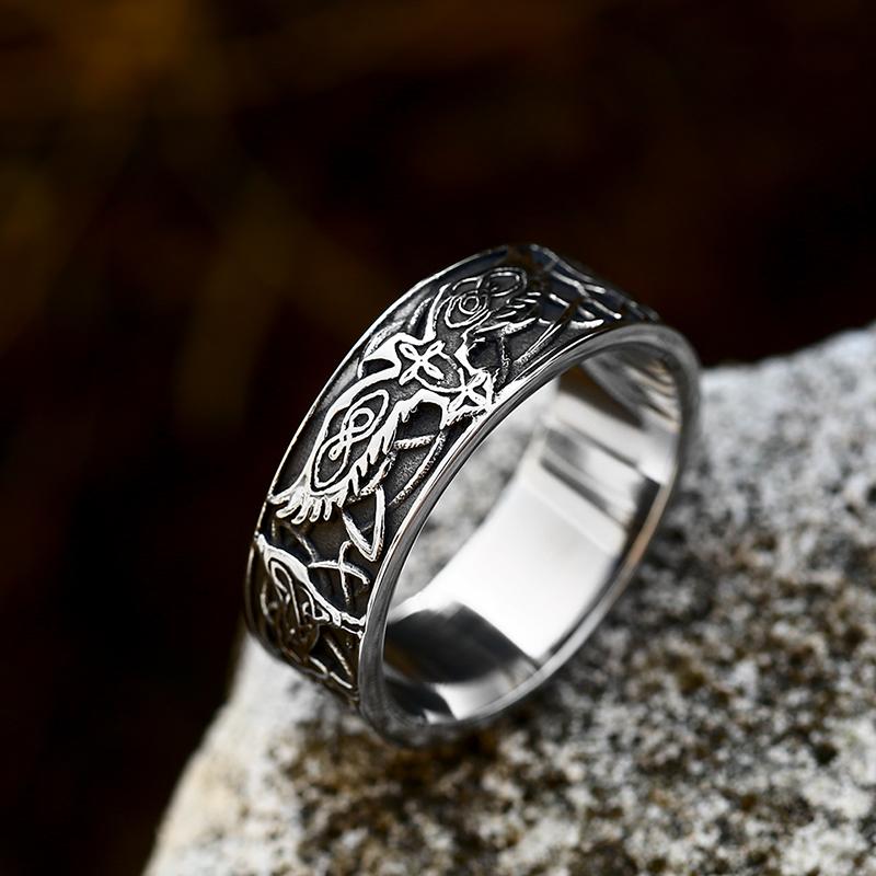 

Wonderful Newest Band Ring 316L Stainless Steel Silver Ladies Mens Skull Eagle Bones Ring 7 красный