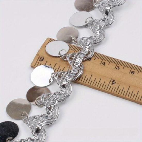 10 ярдов DIY 3 см бахрома с пайетками, отделка, лента, тесьма, шитье, рукоделие, декор