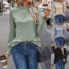 Women's Fall New Lace Trim Long Sleeve Top T-Shirt
