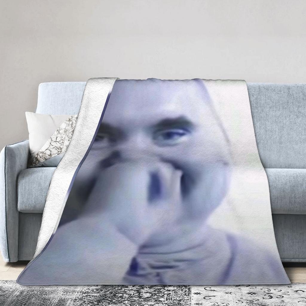 Charlie Kirk Creative Meme Funny Blankets Velvet Printed Blue Baby Multifunction Lightweight Throw Blankets for Home