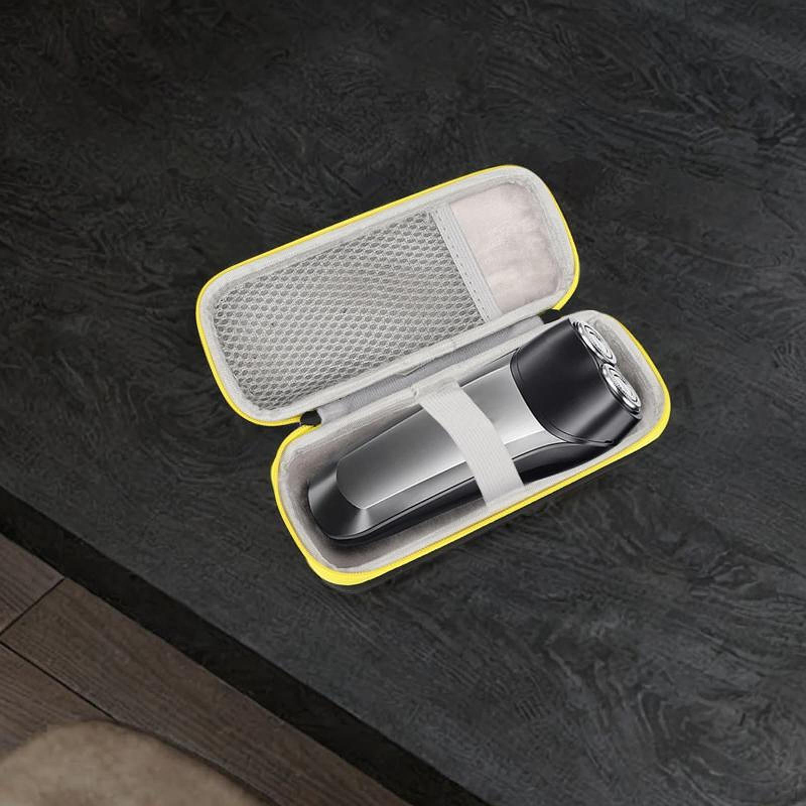 

Пылезащитная сумка для переноски EVA органайзер для мужского триммера и аксессуаров Black Yellow