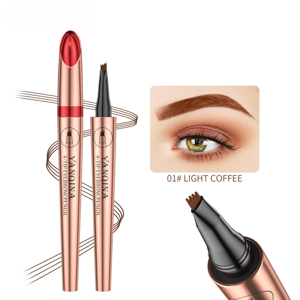 Liquid Brow Pencil Waterproof Impermeable Water Eyebrow Pencil Simulation Four Claw Eyebrow Pencil