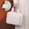 1 Stück Pu-Leder Doppelschicht-Make-up-Tasche Große Kapazität Kosmetiktasche Luxus-Kosmetik-Organizer Damen Reiseutensilien