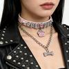 Y2K Choker s přívěskem psí kosti Náhrdelníky Sexy přívěsek Náhrdelník Dámské Kawaii Šperky Korejská Móda Punkový Náhrdelník Goth Doplňky