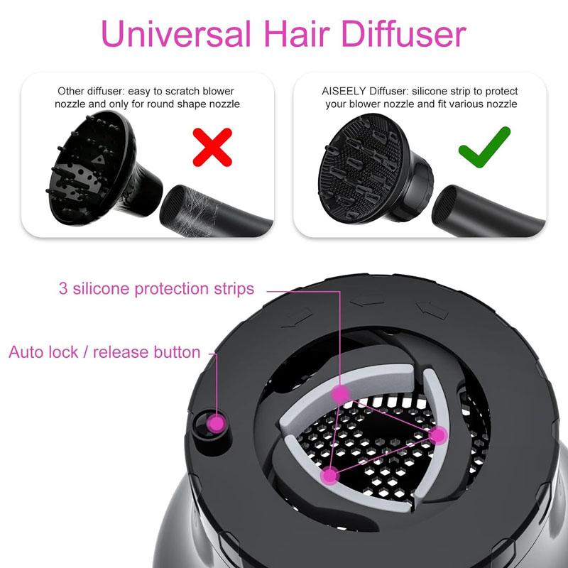 Universal Hair Diffuser Hair Dryer Diffuser Attachment for Curly Wavy Hair