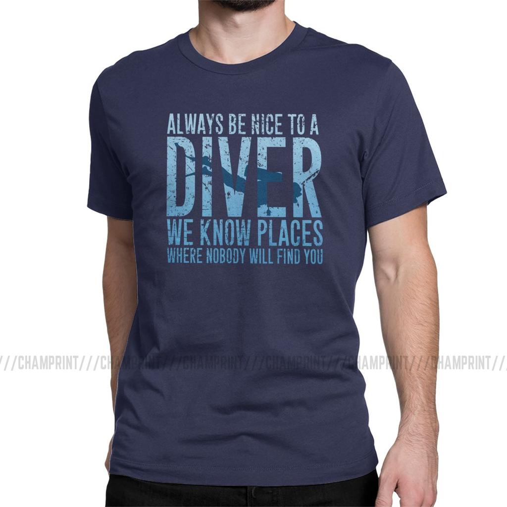 Be Nice To A Diver Scuba Diving T Shirts Men S Novelty T Shirts Scuba Diver