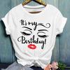 Fashion Women Casual Short Sleeve Letter Printed  Tops Tee T-Shirt Blouse