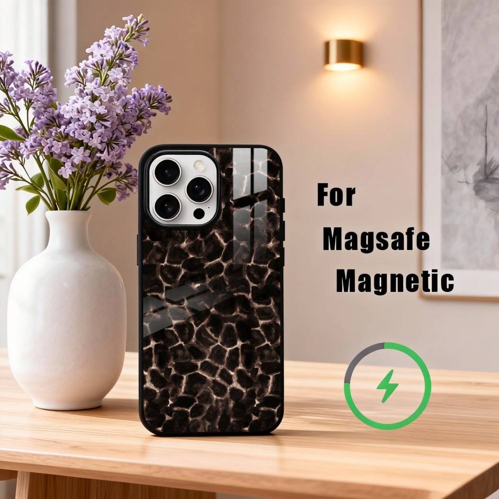 T-Tortoise Shell Marble  Phone Case For iPhone17,16,15,14,13,12,11 Plus,Pro Max Magnetic For Magsafe Wireless Charging