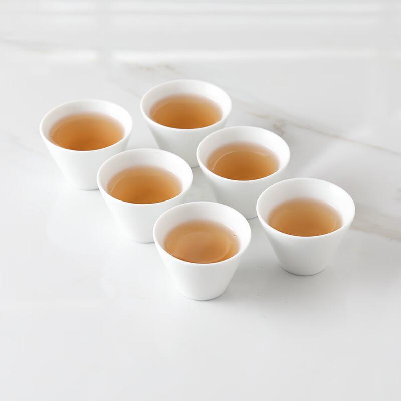 White Ceramic Kung Fu Tea Set with 6 Douli Cups