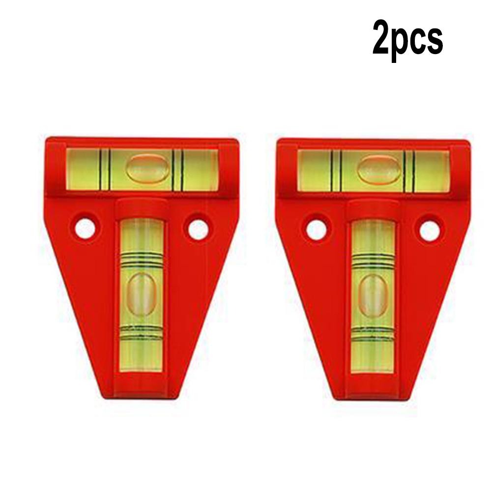 2Pcs Poratable T Shape Spirit-Level Bubble Working Fixing T Type Level Measure Bubble Tool Plastic Measure Instrument