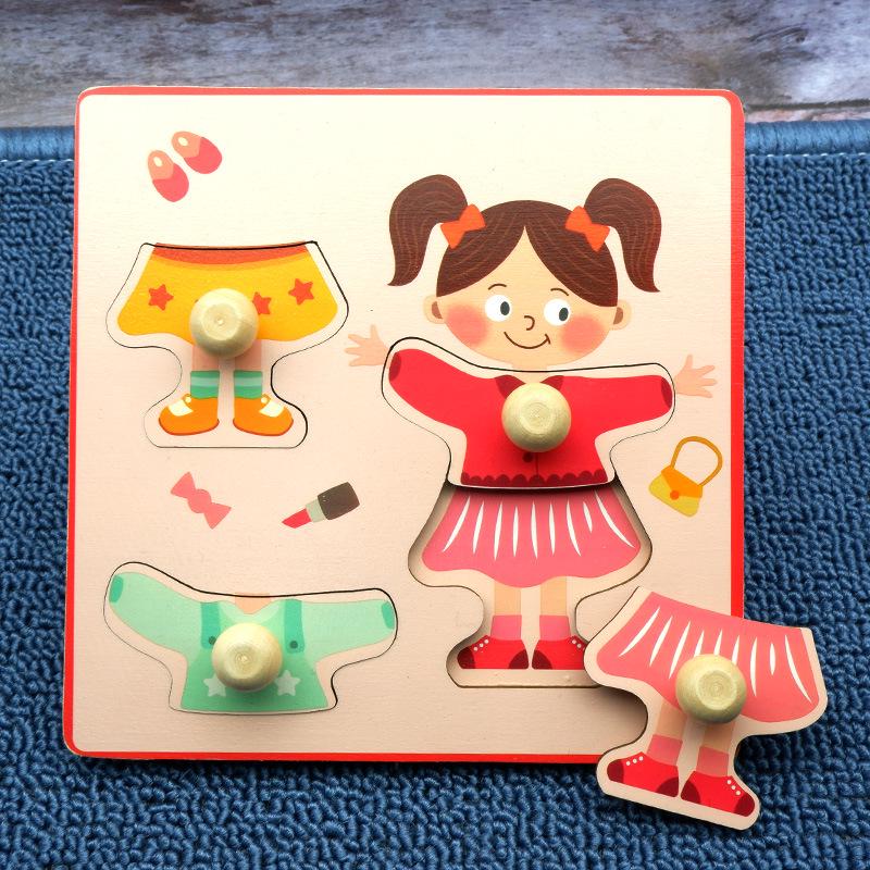 Cartoon-Obst-Greifpuzzlebrett - Montessori-Lernspielzeug für 1-3 Jahre