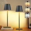 LED Tall-foot Wrought-iron Table Lamp Black for Bedroom Bedside Use 2PCS