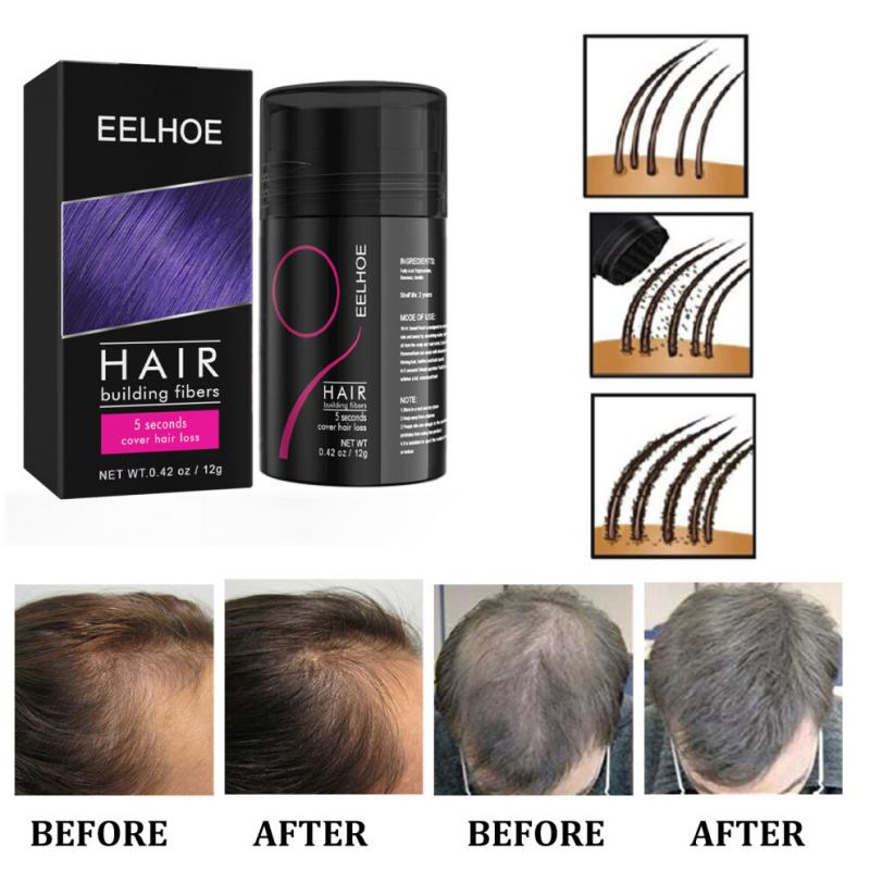 EELHOE Dense Hair Fiber Powder Hair Increase, Hair Volume Fiber Thickness, Hair Powder and Plant Fiber Powder