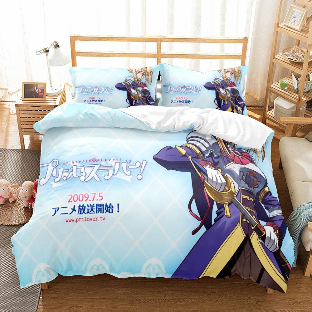 Princess Lover Kawaii Bedding Set King Queen Double Full Twin Single Size Toku K Raider Bed Linen Set
