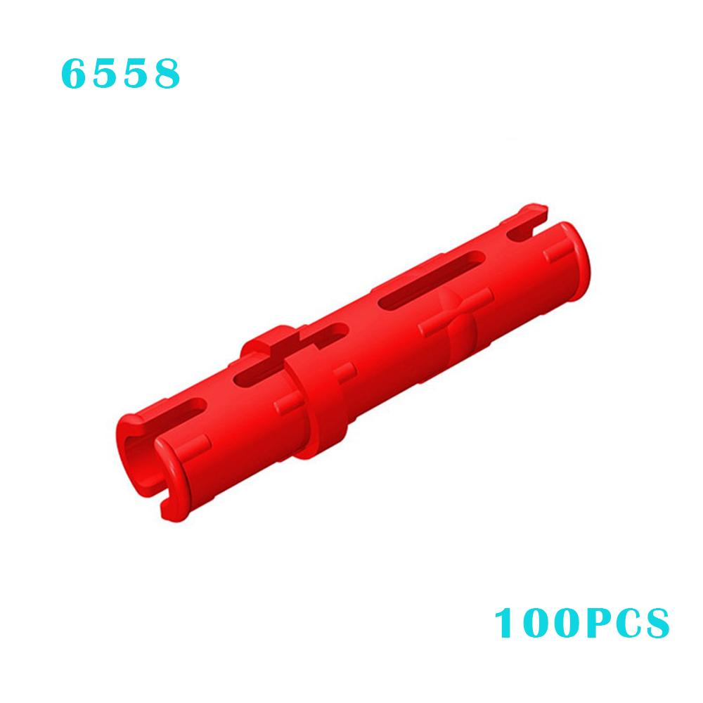 

100pcs 6558 Pin 3L with Friction Ridges Bricks Toys For Technical MOC Buildings Blocks Compatible High-Tech DIY Christmas Gifts красный