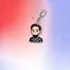 BTS Edgy Black Leather Jacket Cartoon Acrylic Keychain, Bangtan Boys Edgy Cartoon Figure Keyring, Kpop ARMY Fans Bag Charm