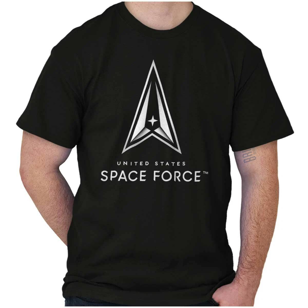 Military Logo United States Space Force Gift Womens or Mens Crewneck T Shirt Tee S