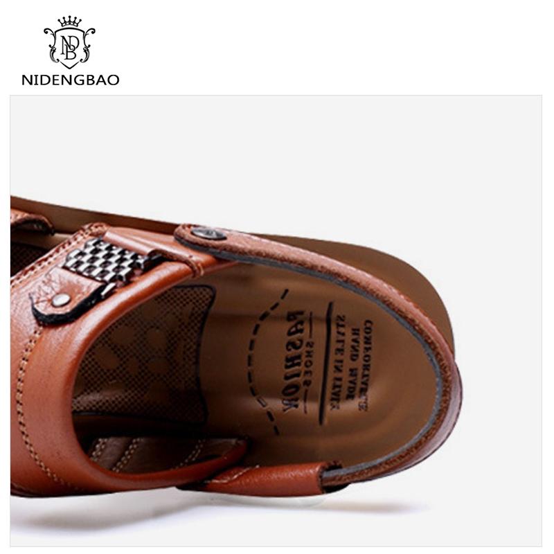 Móda Velká velikost47 48 Pánské kožené sandály Letní klasické Pánské boty Pantofle Měkké sandály Pánské Římské Pohodlná venkovní chůze Obuv