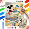 Mickey Mouse Donald Duck Goofy Cooking Oil Paint Hand Painting Art Kit. Home Decor Gift
