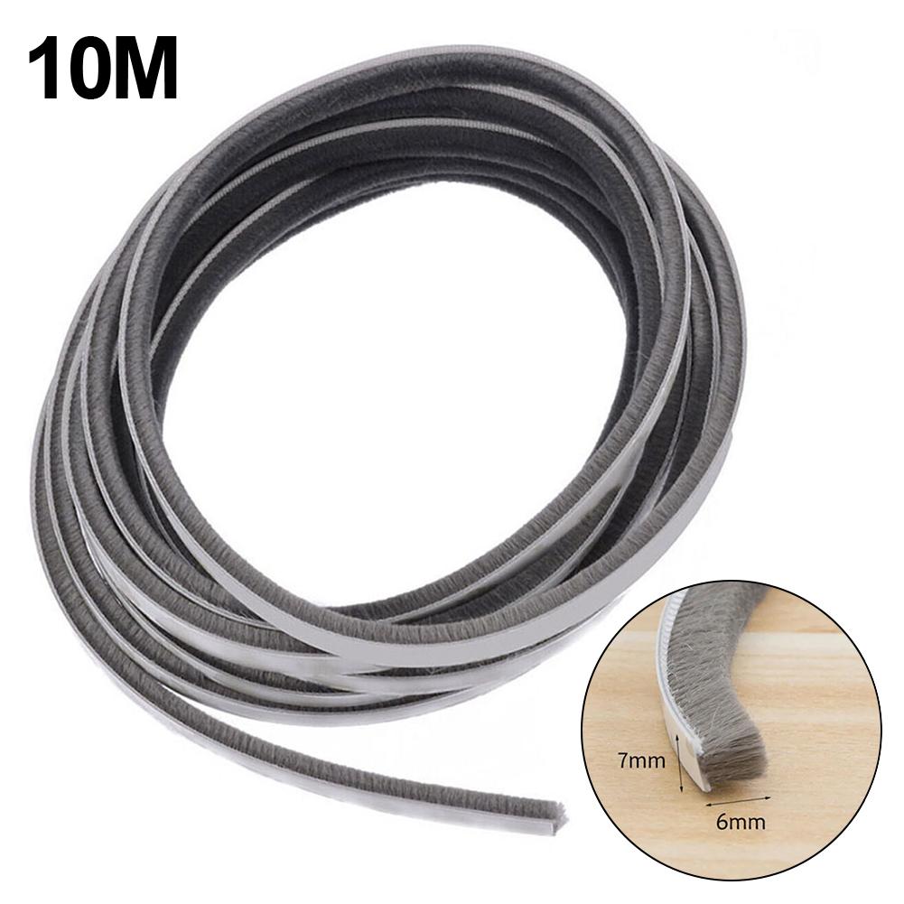 Reliable Windproof Dust Insulation 10M Brush Strip Door Sealing Strip For Long Lasting Protection Noise Reduction
