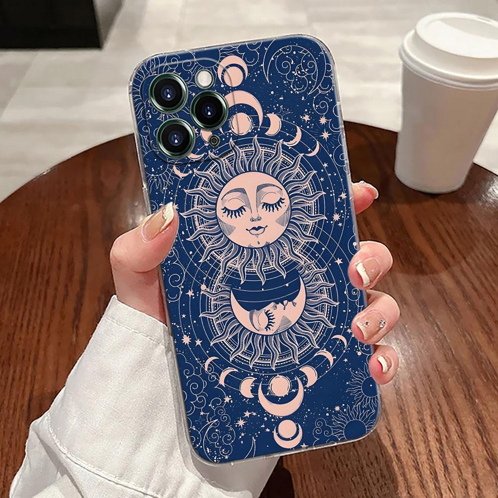 Sun Moon Tarot Card Astrology Magic Case For Apple iPhone 17 16 15 14 13 12 11 Pro Max 16 Plus 16E 17Air 17Pro Phone Cover Funda