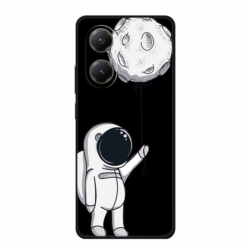 Black Silicone Case For Xiaomi Poco X7 Pro M7 4G Plus Case Cartoon Soft TPU Back Cover For Poco C71 Redmi A5 4G Phone Case C 71