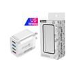 Colorful 4-Port USB Travel Charger, 5V/2.4A Fast Charging, New Model, Australian Standard
