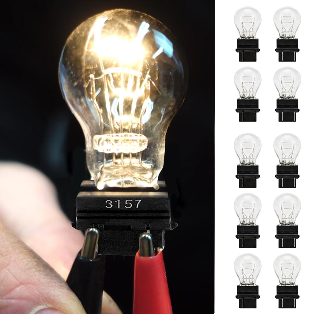 10pcs Universal 3157 Bright Light Bulbs Taillight Brake Lights Reverse Rear Stop Turn Signal Lamp Bulb For Car/Truck/MotorbikeTurn Signal 2