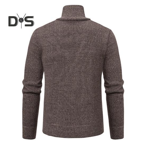 Podzim Zima Muži Svetr Zip Stojáček Límec Dlouhé Rukávy Pletený Pulovr s kapsou na hrudi Slim Fit Teplý Středně Délka Běžné Denní Top