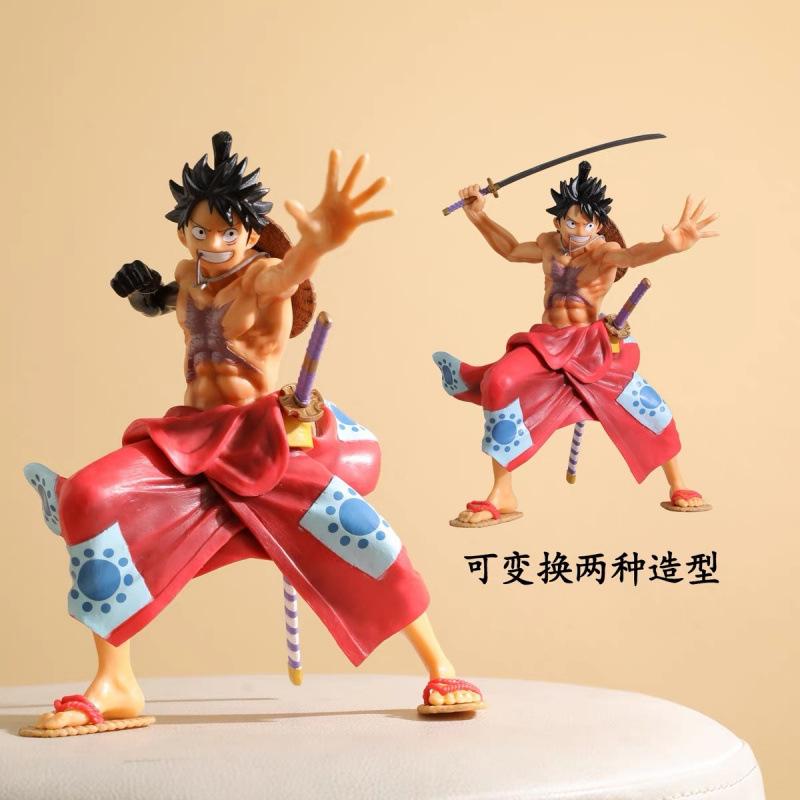 ONE PIECE Fire Fist Luffy Ace Ghost Slash Sauron Devil Wind Leg Sanji Anime Figure Peripheral Model Knickknack