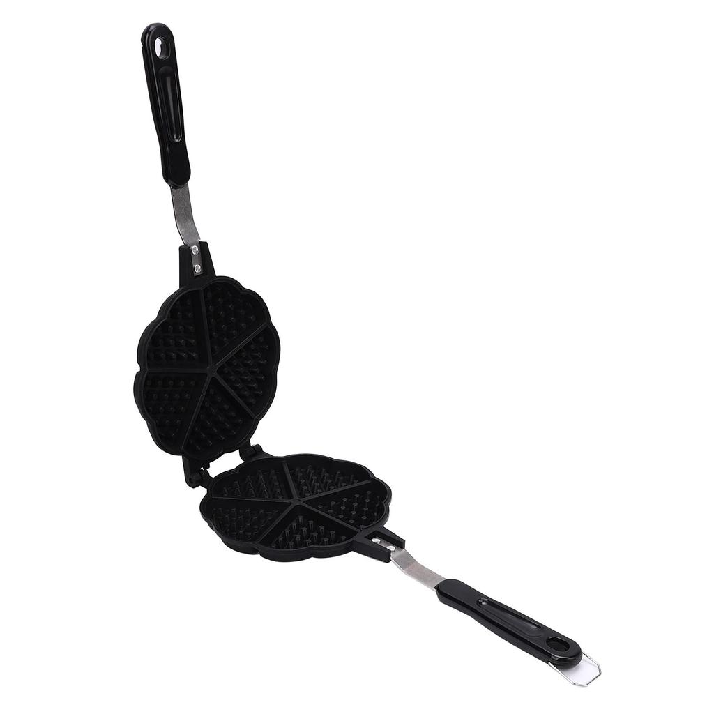 Waffle Maker Pan Make 5 Mini Heart Shaped Waffles Small Kitchen Stovetop Waffle Baking Pan for Family Breakfast