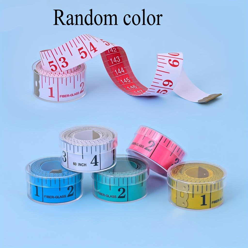 4pcs Multi-Functional Tailor's Measuring Tape - Easy-to-Use Durable Plastic Sewing Tape in Plastic Box, Assorted Colors