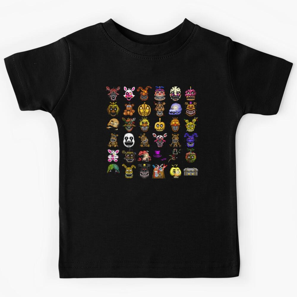 Five Nights at Freddy s - Pixel art - Multiple Characters New Set Kids T-Shirt 170