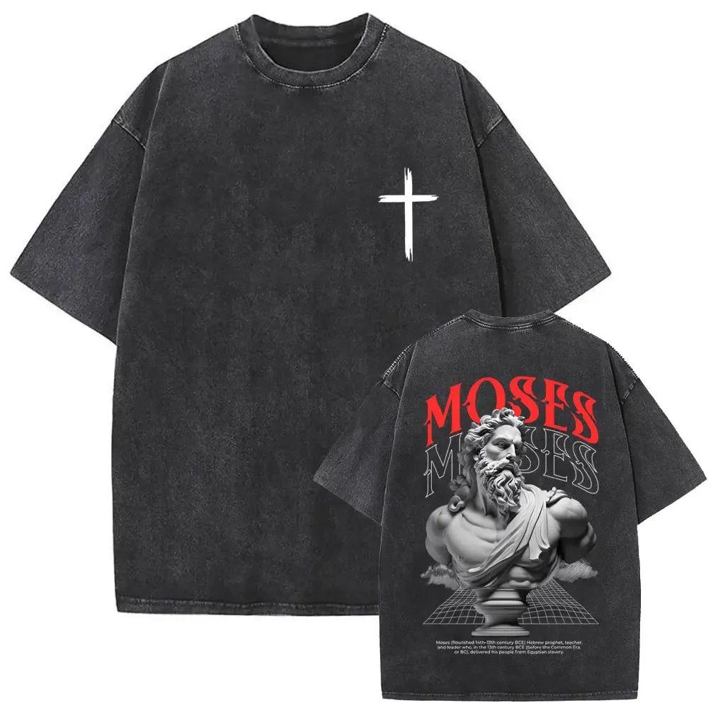 Christian Jesus Faith Over Fear Bible Verse Washed T-shirts Men Women Fashion Vintage Oversized T Shirts