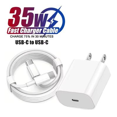 Carregador USB C PD 35W Tipo C Carregamento Rápido para iPhone 16 15 14 13 12 11 Pro Max Plus XR X XS Cabo de Carregamento PD Acessórios para Telefone