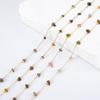 2Meters 1Meter Irregular Stone Stainless Steel Chain Mixed Natural Stones Necklace Bracelet Accessories for Jewelry Making DIY