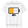 Black TShirt with Full Battery Graphic Comfortable Casual Short Sleeve Tees Fun and Energetic Design for Tech Enthusiasts Tops