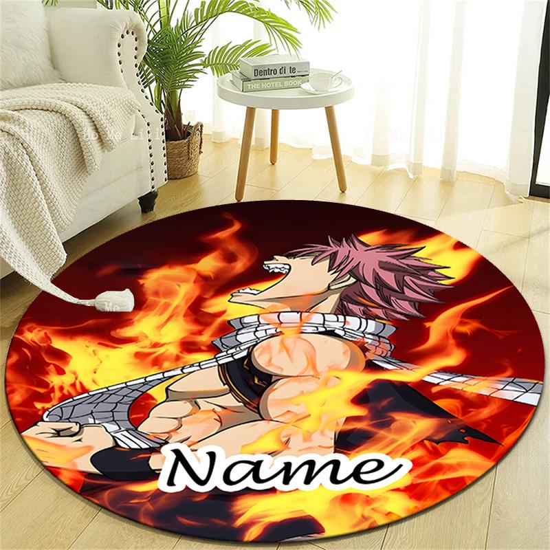 Personalized F-Fairy Tail Round Chair Office Rug - Perfect for Mat, Office Chair & More - Ideal Gift for Birthdays and Holidays
