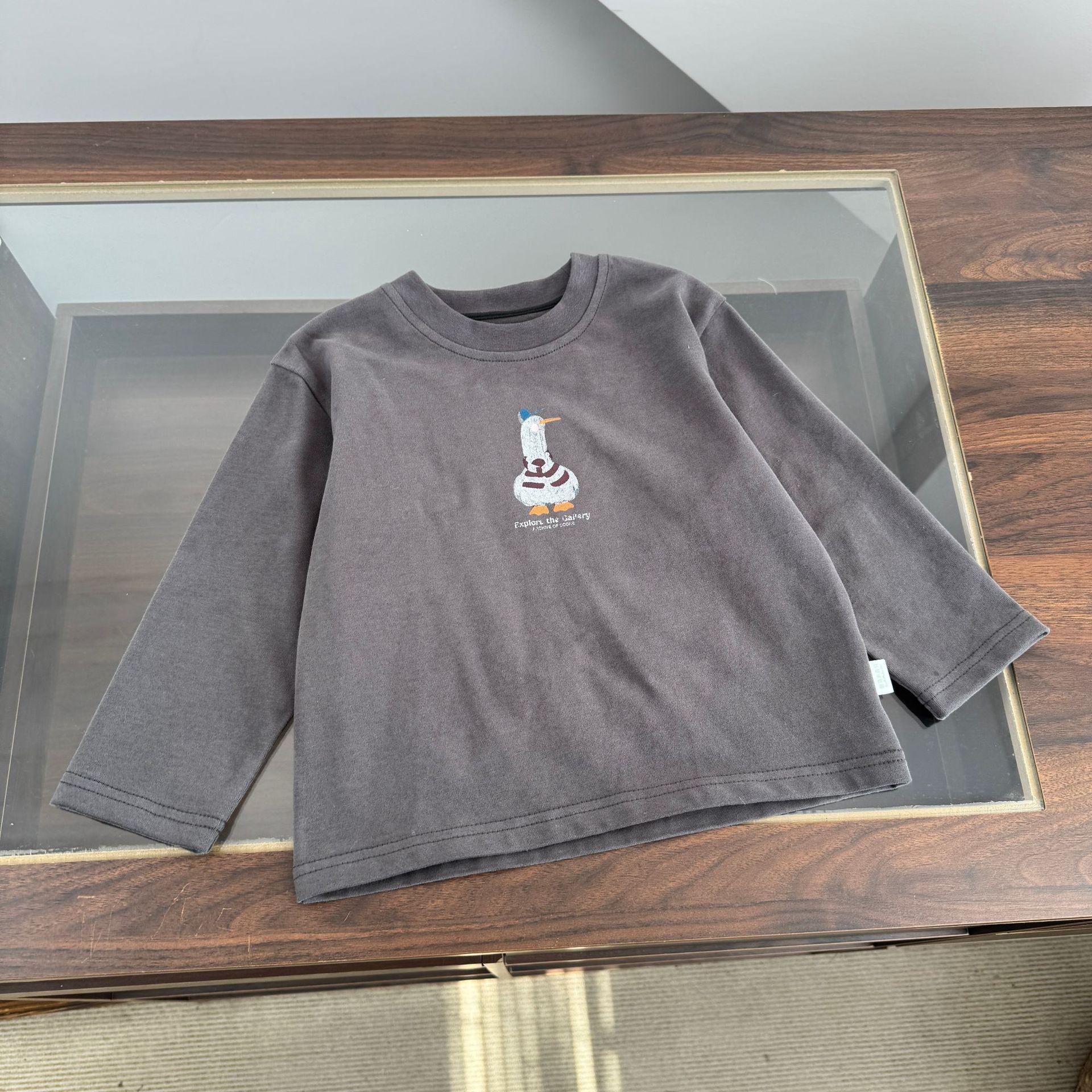 2026 Spring Boys  Long-Sleeve Plain T-Shirt 100 cm